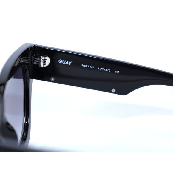 Quay Australia BY THE WAY Oversized Womens Sunglasses–Black / Smoke Gradient–NWT main image 7